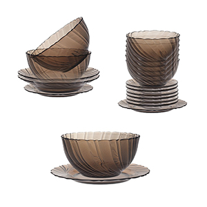 Bộ bàn ăn 20 món Beau Rivage nâu khói Creole