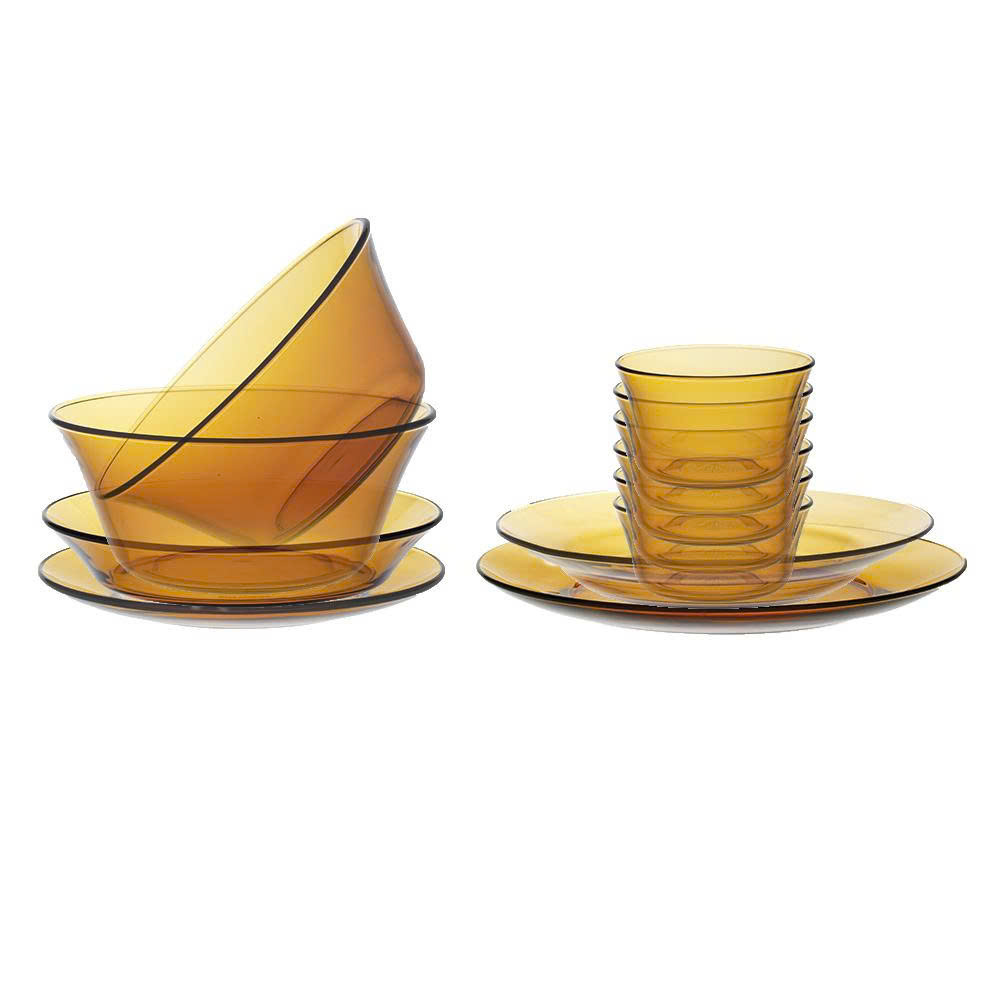 Bộ bàn ăn 12 món Lys vàng Amber - D7112LD