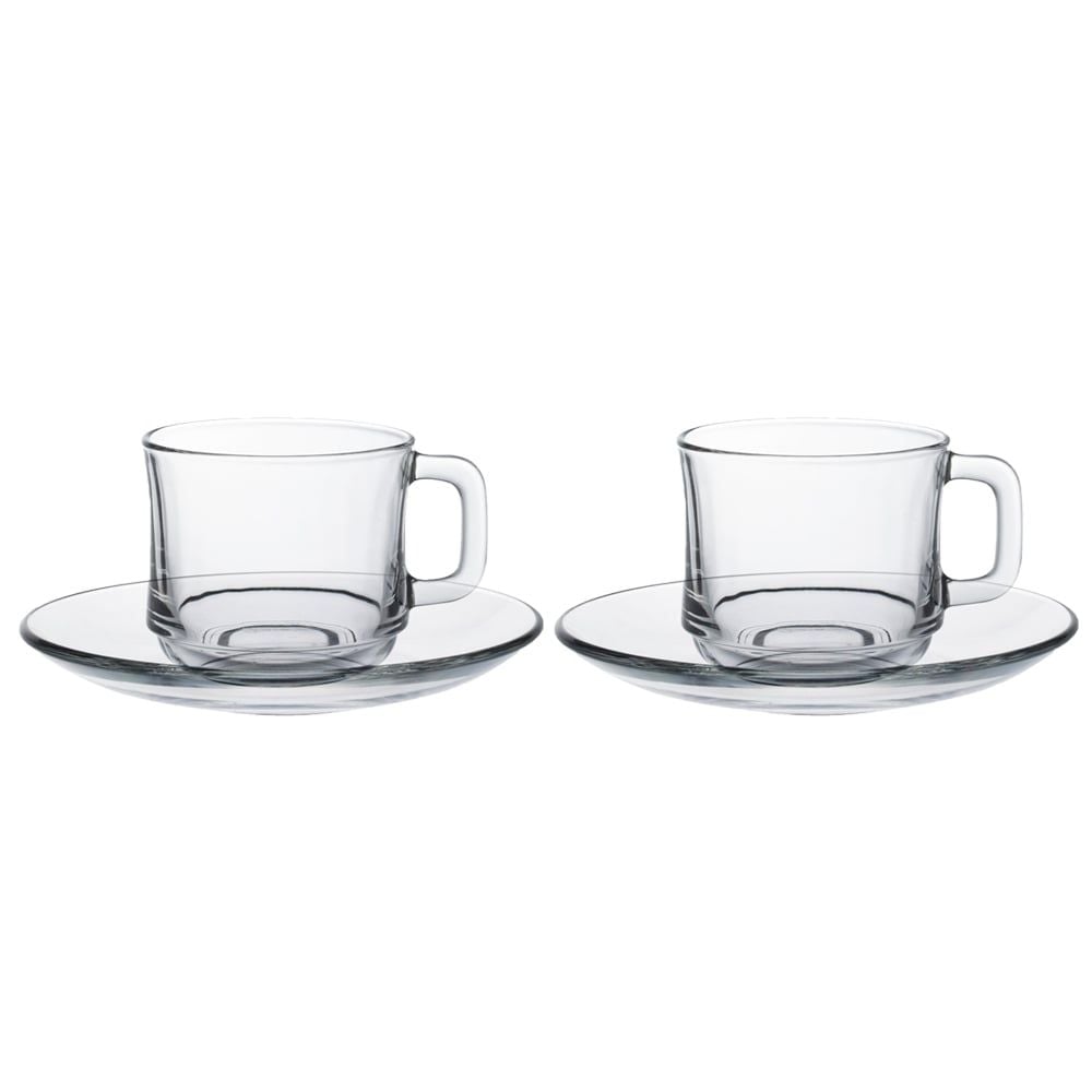 Bộ 2 Tách - Dĩa Lys trong Clear 220ml